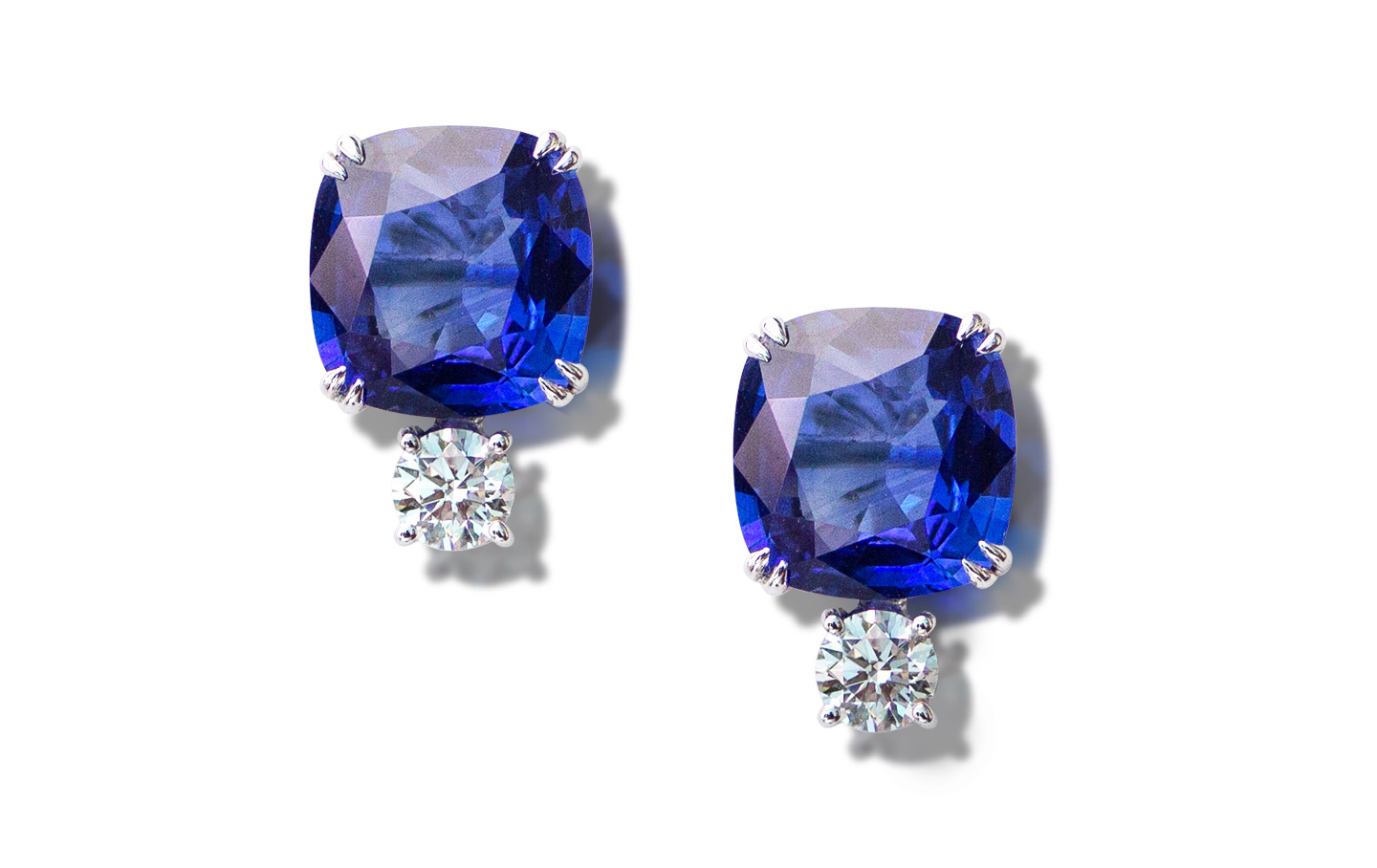 SUEN | Brilliant Jewels - Cornflower Blue Sapphire Earrings