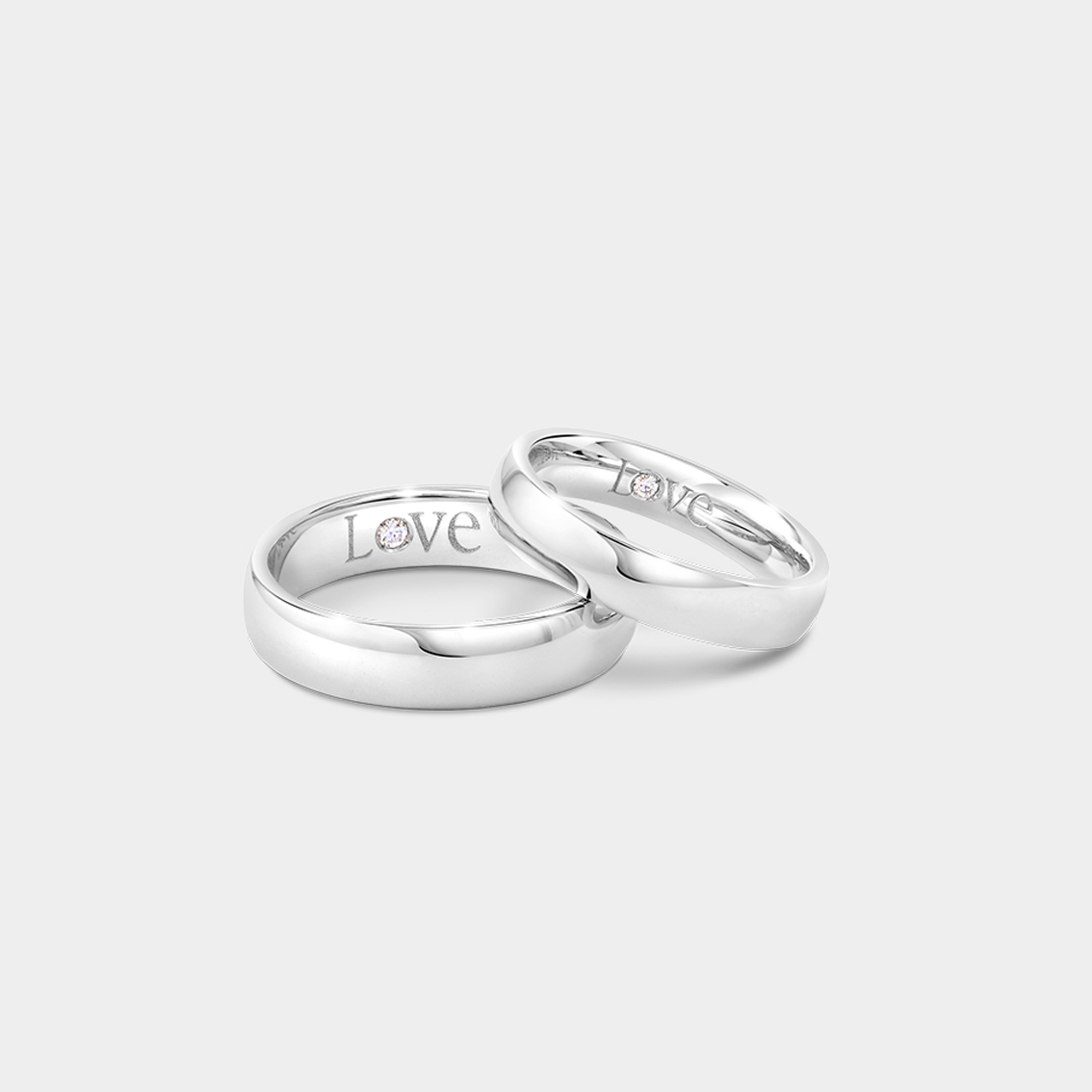 LOVE Signature 18K Gold Wedding Bands | SUEN