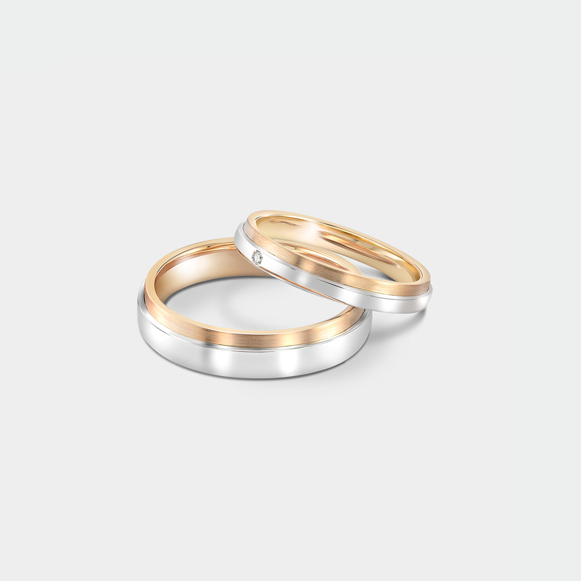Matching Matt Finish Wedding Bands | SUEN