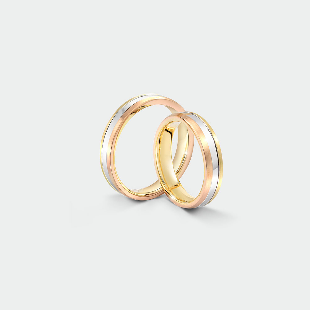 White, Rose and Yellow Gold Wedding Bands | SUEN