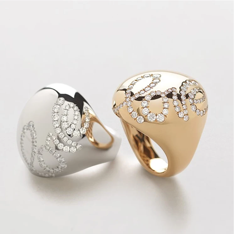 Giorgio Visconti gold and diamond rings