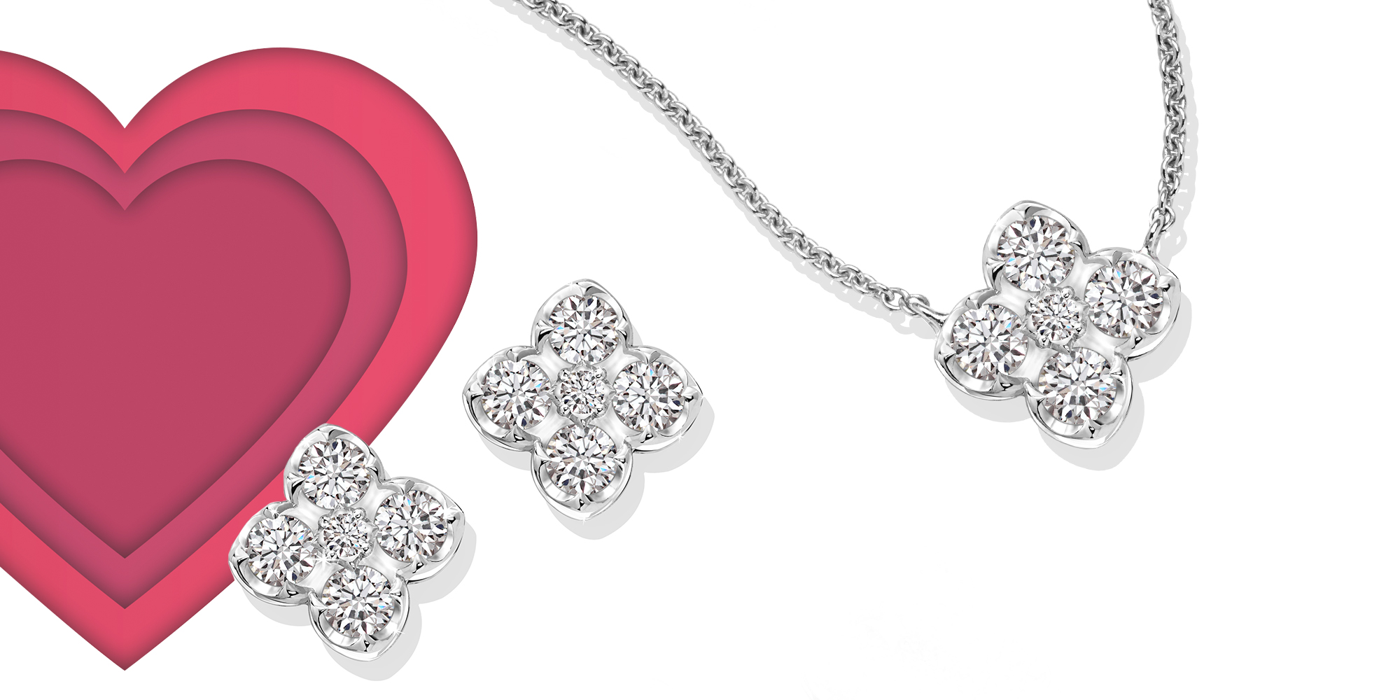 Diamond blossom earrings and pendant | TLD Blossom | SUEN