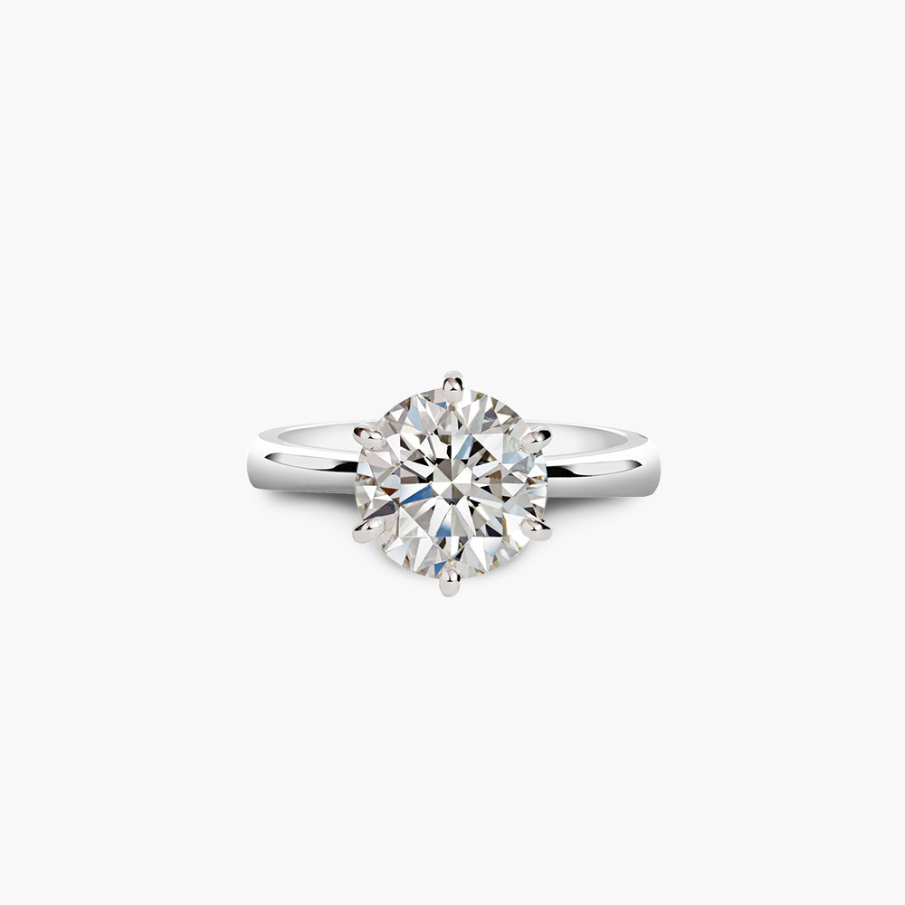 Round solitaire diamond ring | SUEN