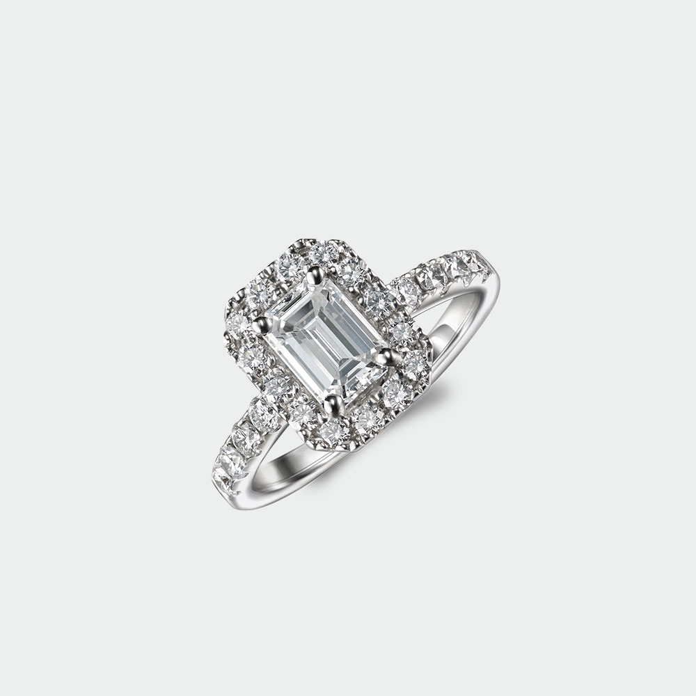 Emerald cut Diamond Engagement Ring | SUEN