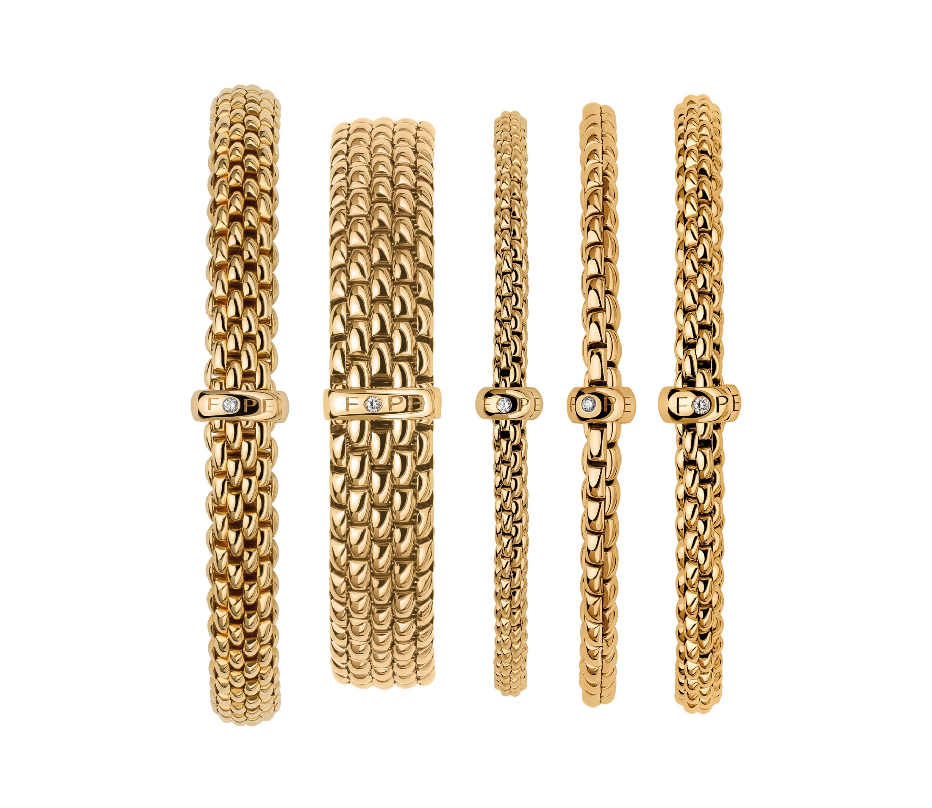 FOPE Italian Fine Jewellery | Flexible 18k Gold Bracelets | SUEN