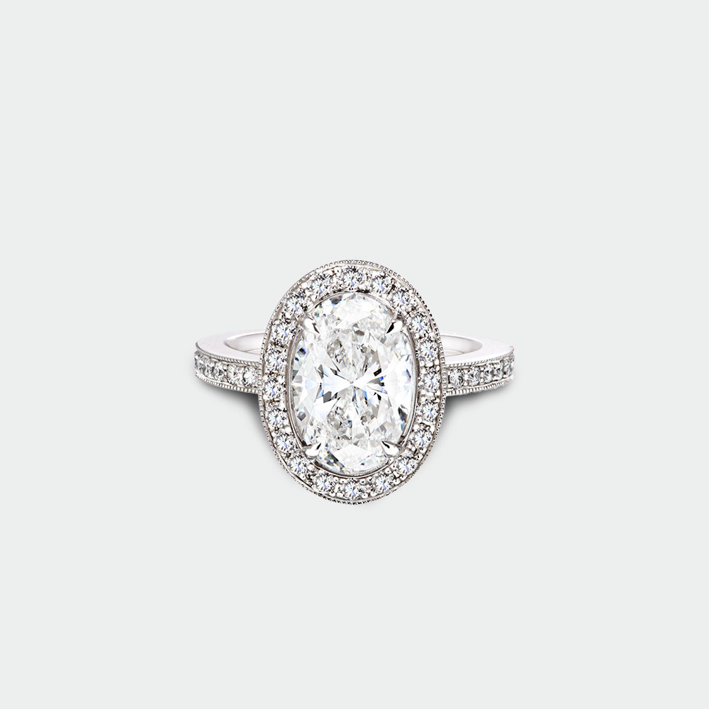 Oval Cut Diamond Engagement Ring | SUEN